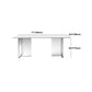 Modern Double Pedestal Dining Table Slate Dining Table for Dining Room