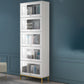11.81"W Bookcase Glam Style Shelf Bookcase for Home and Office with Door Clearhalo 'Bookcases' 'furn' 'furn_bookcases' 'Furniture' 'furniture_bookcases' 'kitchen' 'kitchen_bookcases' 'Living Room Furniture' 'Office Furniture' 1200x1200_031d3704-fa31-40a2-819e-025c3941249d