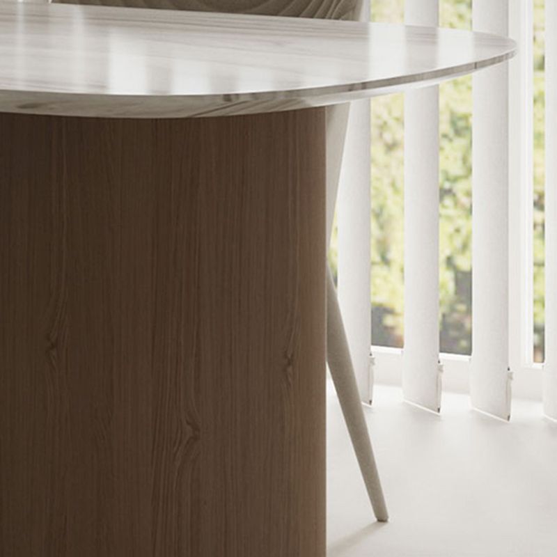 Ensemble de restauration moderne 1/5 pcs table à manger en marbre avec chaises rembourrées