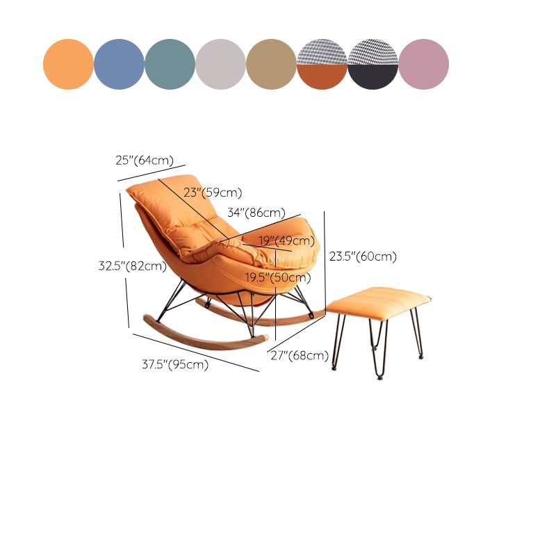 モダンなグライダーチェア布張りの取り外し可能なクッション房状のロッキングチェア