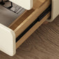 Modern Bed Nightstand Classic Leather Bedside Cabinet with Drawers