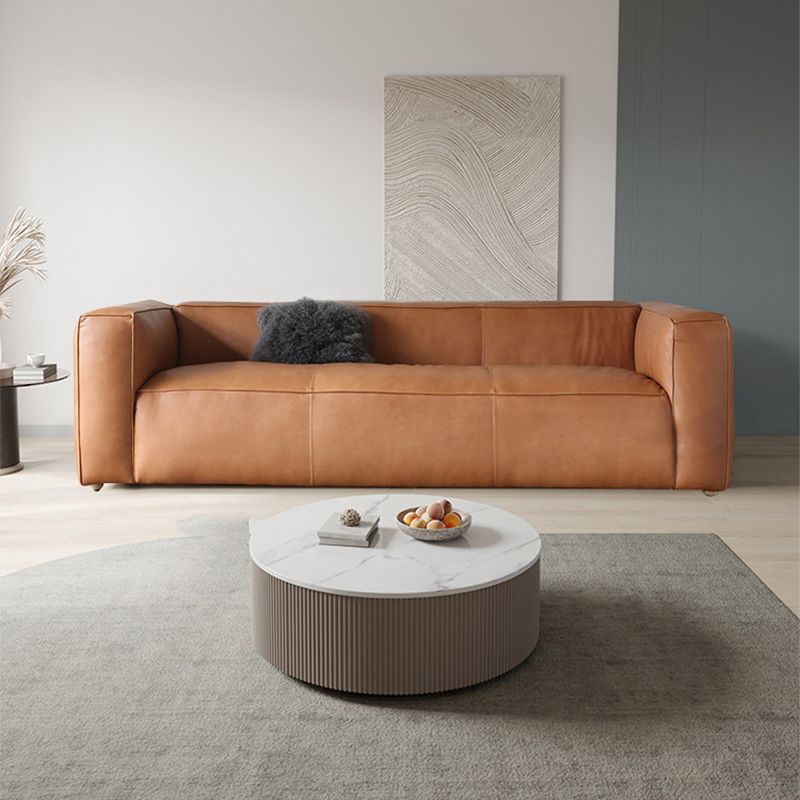 Contemporary Faux Leather Sofa Tuxedo Arm 25.59-In High Sofa Clearhalo 'furn' 'furn_sofas' 'Furniture' 'Living Room Furniture' 'Sofa' 'sofas' 1200x1200_0320529e-050c-49b4-8ebc-23f418b445cb