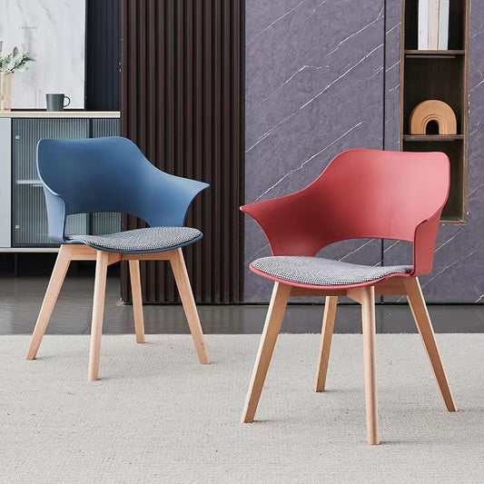 Silla de madera moderna abierta silla de comedor de interior para comedor para comedor