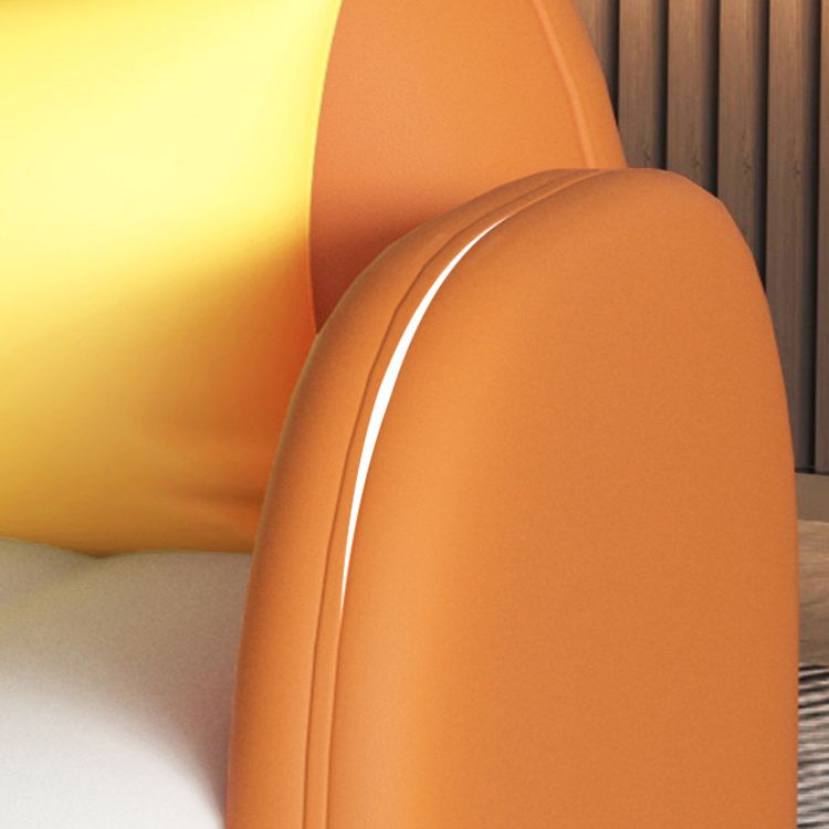 Sofá naranja contemporánea con brazo de espalda y cuadrado apretado para apartamento