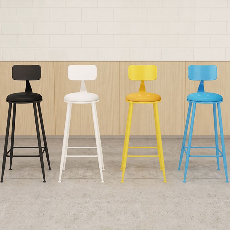 Industrial Dessert Shop Low Back Stool Matte Finish Upholstered Bar Stools Clearhalo 'Bar Furniture' 'Bar Stools' 'bar_stools' 'furn' 'furn_bar_stools' 'Furniture' 'furniture_bar_stools' 'Kitchen & Dining Furniture' 1200x1200_032442f9-49e5-453e-8133-ad27aad0c1e7