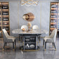 Round Stone Dining Table Traditional Luxury Drop Leaf Trestle Dining Table Clearhalo 'Dining Tables & Seating' 'Dining Tables' 'dining_table' 'furn' 'furn_dining_table' 'Furniture' 'furniture_dining_table' 'Kitchen & Dining Furniture' 'kitchen' 'kitchen_dining_table' 1200x1200_0324a593-56a6-4612-8208-4a1eab8af572