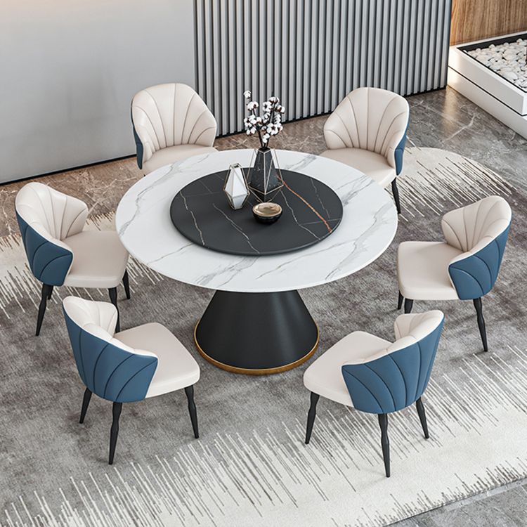 1/2/7/9 Pcs Metal Contemporary Dining Room Set with Round Table Dinette Set Clearhalo 'Dining Room Sets' 'Dining Tables & Seating' 'dining_room_set' 'furn' 'furn_dining_room_set' 'Furniture' 'furniture_dining_room_set' 'Kitchen & Dining Furniture' 'kitchen&dining_furn' 'kitchen' 1200x1200_0324c798-7527-4757-aa72-ea95fa05cef0