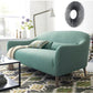 Contemporary Cotton Arm Sofa Sloped Arm Curved Loveseat for Living Room