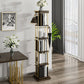 Modern Style Metal Bookshelf Open Back Bookcase for Home Office