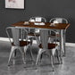 Industrial Style Solid Wood Top Dining Table Brown Table with Metal Base for Dinning Room Clearhalo ' dining_table' 'Dining Tables & Seating' 'Dining Tables' 'furn' 'furn_dining_table' 'Furniture' 'furniture_dining_table' 'Kitchen & Dining Furniture' 'kitchen&dining_furn' 'kitchen' 'kitchen_dining_table' 1200x1200_03274459-1291-4ca3-ac7b-d9a6bb4c5a8e