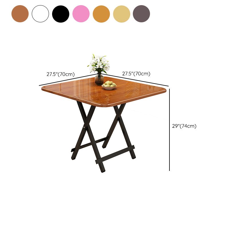 Modern Folding Wood Top Dining Table with Metal Leg for Living Room Clearhalo 'Dining Tables & Seating' 'Dining Tables' 'dining_table' 'furn' 'furn_dining_table' 'Furniture' 'Kitchen & Dining Furniture' 1200x1200_0327bc2a-3253-4863-b975-eb6a3659d9d5