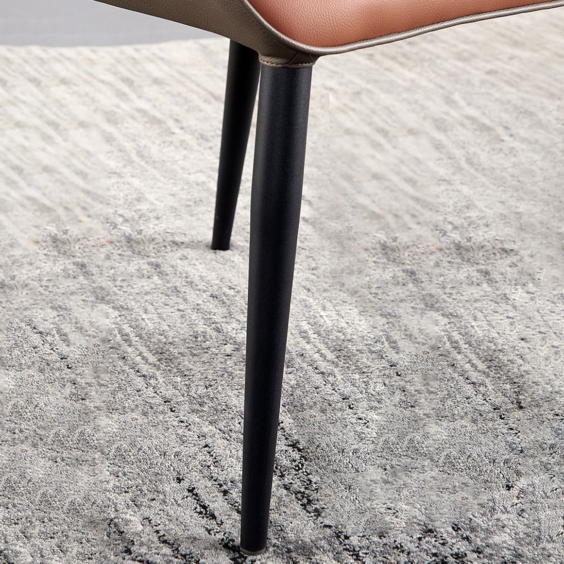 Industrial Wingback Arm Dining Chairs for Home Leather Dining Side Chair