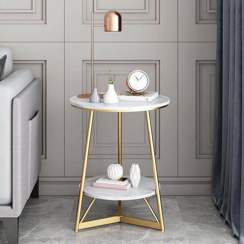 Tavolino arrotondato grigio/bianco tavola arrotondata grigia/bianca in legno di lastra di roccia moderna