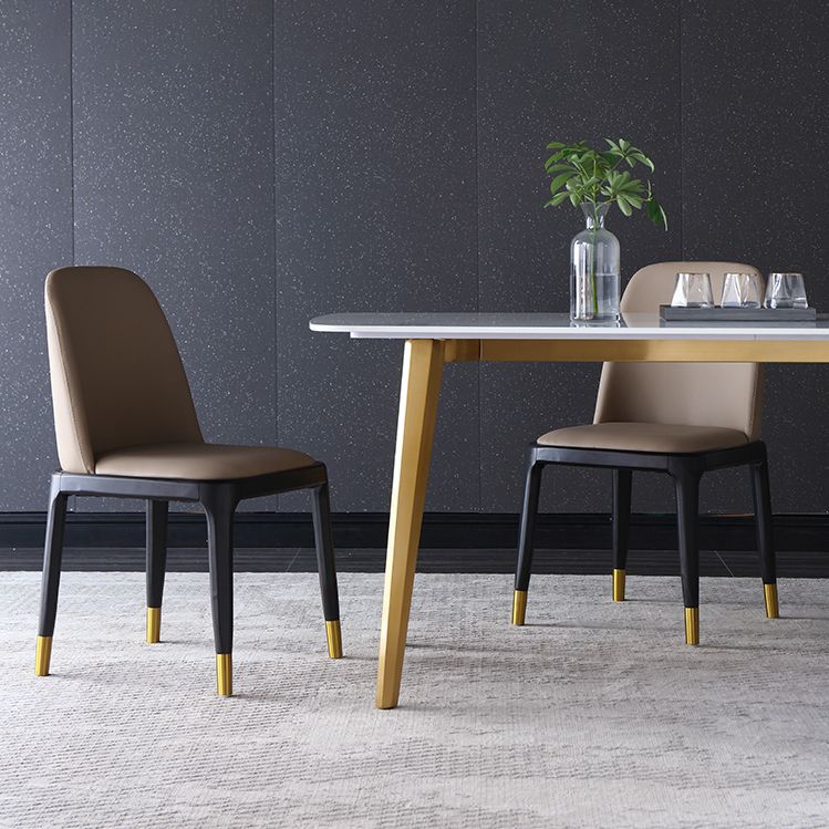 1/4/5/7 Pcs Metal Glam Dining Room Set with Rectangle Table Dining Set Clearhalo 'Dining Room Sets' 'Dining Tables & Seating' 'dining_room_set' 'furn' 'furn_dining_room_set' 'Furniture' 'furniture_dining_room_set' 'Kitchen & Dining Furniture' 'kitchen&dining_furn' 'kitchen' 1200x1200_032945c0-f1da-4227-a14f-211566b86448