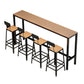 Wood Bar Dining Table Modern Rectangle Bar Table with Trestle Pedestal for Cafe Balcony Clearhalo 'Bar Furniture' 'Bar Tables' 'bar_tables' 'furn' 'furn_bar_tables' 'Furniture' 'Kitchen & Dining Furniture' 1200x1200_0329cfd7-3b5e-4f68-98f6-c73f40273f61
