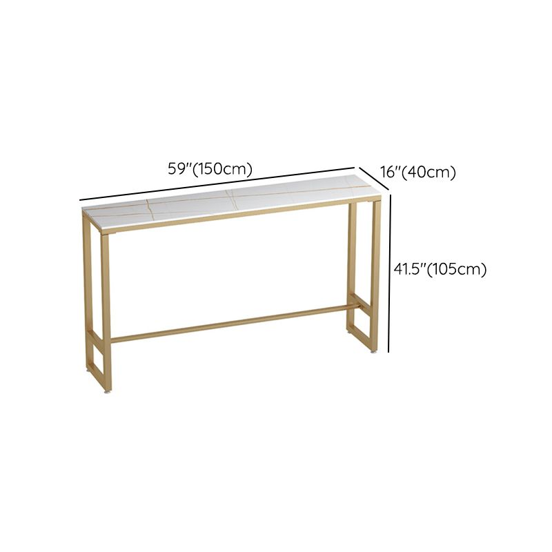Glam 1/3 Pieces Bar Table Set Rectangle Stone Counter Table with Stools for Milk Tea Shop Clearhalo 'Bar Furniture' 'furn' 'furn_home_bar_bar_sets' 'Furniture' 'Home Bars & Bar Sets' 'home_bar_bar_sets' 'Kitchen & Dining Furniture' 1200x1200_032c2a4b-0ae9-4d12-abeb-77be358067e1