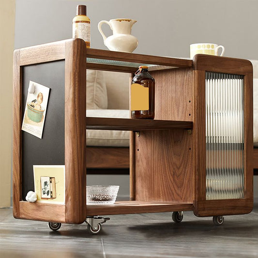 Tavolo laterale contemporaneo da 11,8 "tavolino in legno massiccio