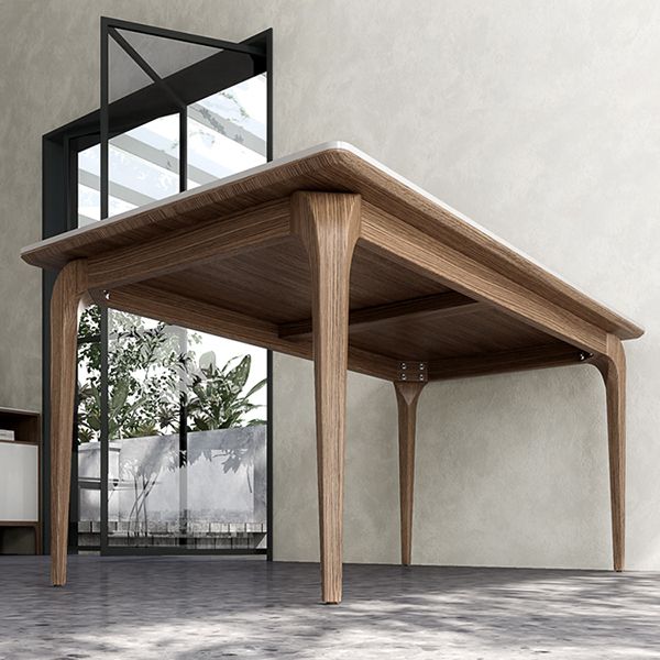 Rectangle White Tone Dining Table Sintered Stone Table Retro Modern with 4 Legs Clearhalo ' dining_table' 'Dining Tables & Seating' 'Dining Tables' 'furn' 'furn_dining_table' 'Furniture' 'furniture_dining_table' 'Kitchen & Dining Furniture' 'kitchen&dining_furn' 'kitchen' 'kitchen_dining_table' 1200x1200_032e4c6b-0d84-44a4-9a5c-12c4bc36767c