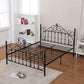 Modern Metal Folding Bed Arched Open-Frame Bed with Headboard