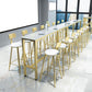 Glam Pub Table Set 1/2/4 Pieces Faux Marble Bar table with Backless Stools Clearhalo 'Bar Furniture' 'furn' 'furn_home_bar_bar_sets' 'Furniture' 'Home Bars & Bar Sets' 'home_bar_bar_sets' 'Kitchen & Dining Furniture' 1200x1200_0332da3a-8ec3-402e-8a1b-0ff62923e0b9