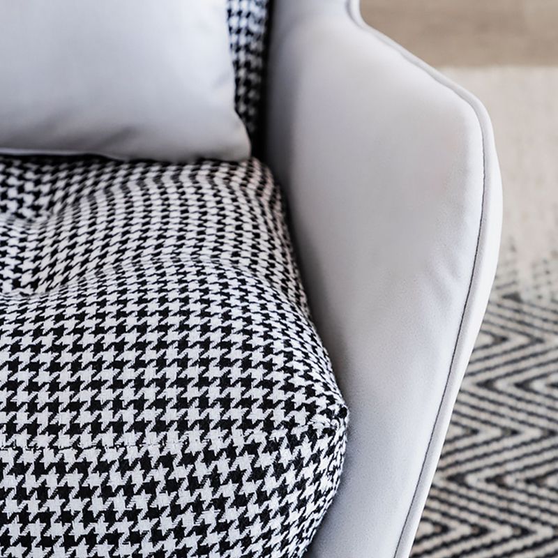 Rocker moderne coussins toufutés Patchwork Tissure Rocking Chaise avec oreiller