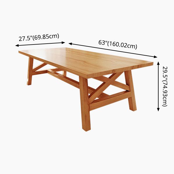 Modern Solid Wood Standard Dining Set Rectangle Shape Natural Dining Set for Kitchen Clearhalo 'Dining Room Sets' 'Dining Tables & Seating' 'dining_room_set' 'furn' 'furn_dining_room_set' 'Furniture' 'furniture_dining_room_set' 'Kitchen & Dining Furniture' 'kitchen&dining_furn' 'kitchen' 1200x1200_0333bd11-74e8-457b-9ab0-4a3df7bc63da