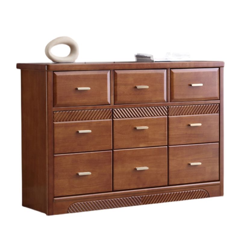 Glam Rubber Wood Storage Chest Home Horizontal Chest with 9 Drawers Clearhalo 'Bedroom Furniture' 'Dressers & Chests' 'dressers_chests' 'furn' 'furn_dressers_chests' 'Furniture' 1200x1200_03365695-1b73-4875-990d-2cd4ae7a2de8