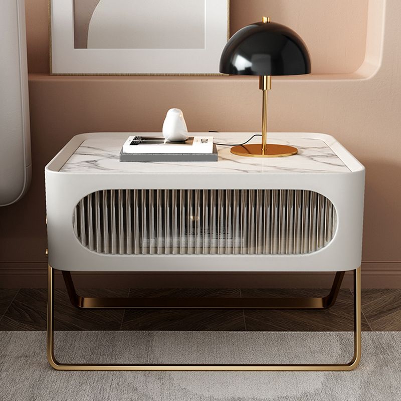 16.53 "Alto Stone Accent Table Nightsand Bastinger Gabinet