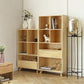 Contemporary Style Wooden Bookcase Vertical Closed Back Bookshelf