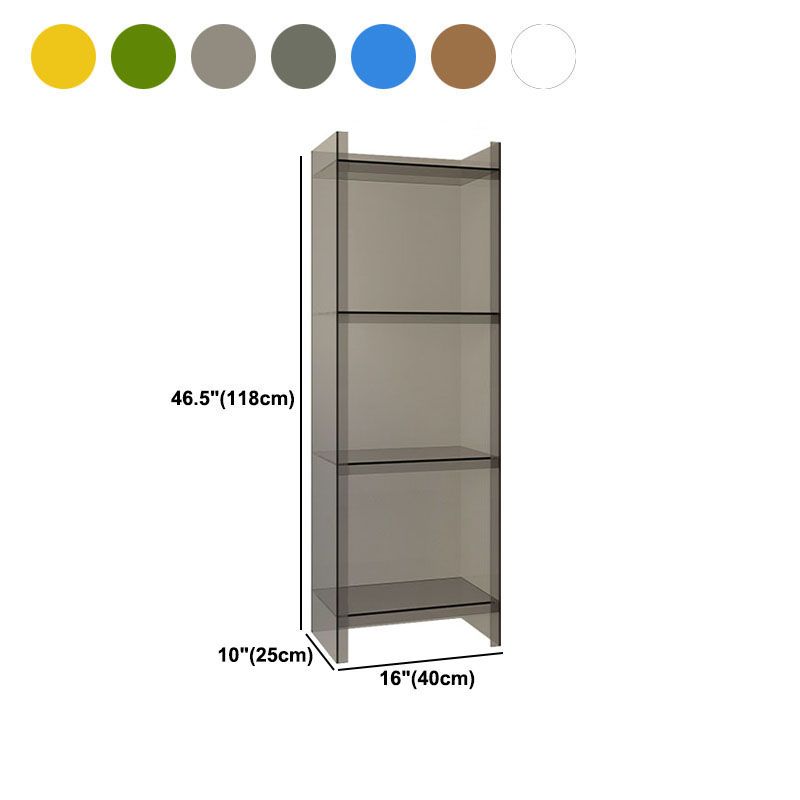 Acrylic Vertical Standard Bookshelf Glam Closed Back Bookshelf Clearhalo 'Bookcases' 'furn' 'furn_bookcases' 'Furniture' 'furniture_bookcases' 'kitchen' 'kitchen_bookcases' 'Living Room Furniture' 'Office Furniture' 1200x1200_03381145-75d0-4fca-b61c-19b387dc6cbb