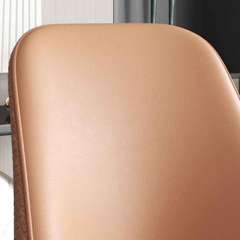 Industrial Style Side Chair Leather Side Dining Chair with Metal Base Clearhalo 'Dining Chairs' 'Dining Tables & Seating' 'dining_chair' 'furn' 'furn_dining_chair' 'Furniture' 'Kitchen & Dining Furniture' 1200x1200_033868ed-7dfd-4d2c-87c8-225911c9ac6d