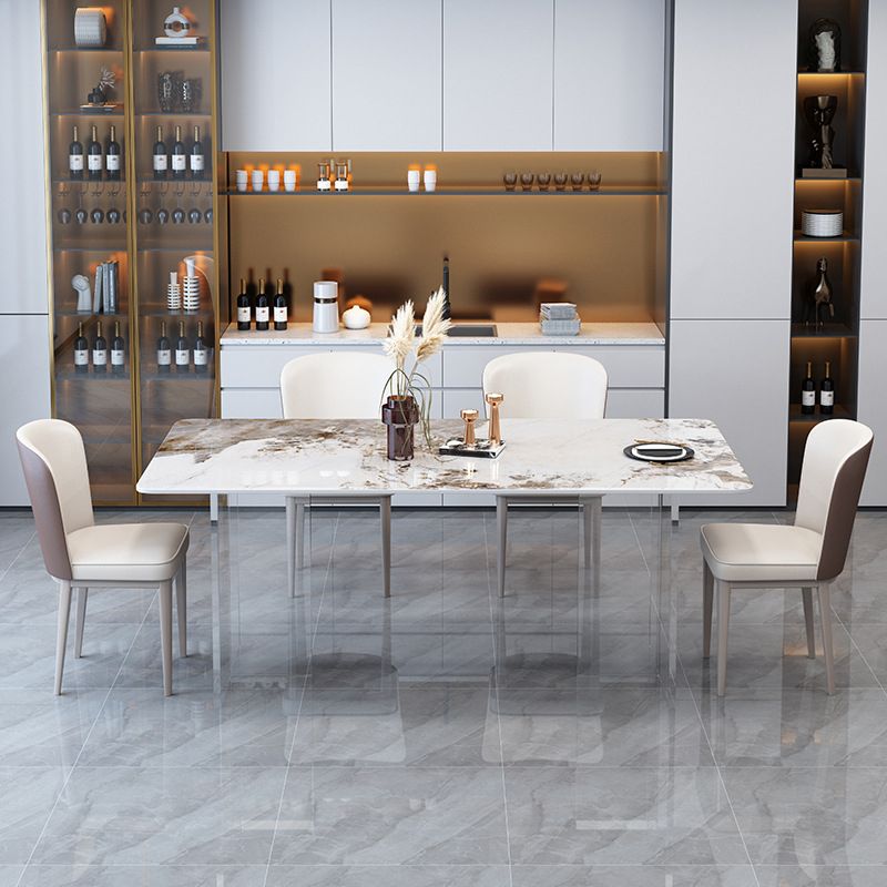 Table de salle à manger rectangulaire en pierre du milieu du siècle pour la maison