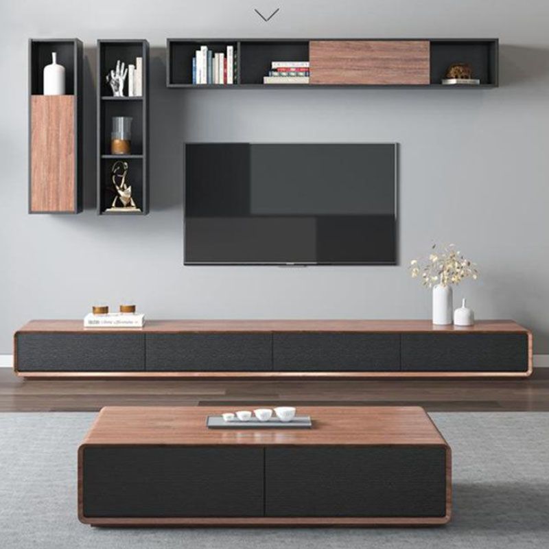 Contemporary 15.75-inch D TV Console Wooden TV Stand for TVs with Drawers Clearhalo 'furn' 'furn_tv_stands_entertainment_centers' 'Furniture' 'Living Room Furniture' 'TV Stands & Entertainment Centers' 'TV Stands & Media Storage Furniture' 'tv_stands_entertainment_centers' 1200x1200_033a064a-25e2-497e-afce-1f3b746199a4