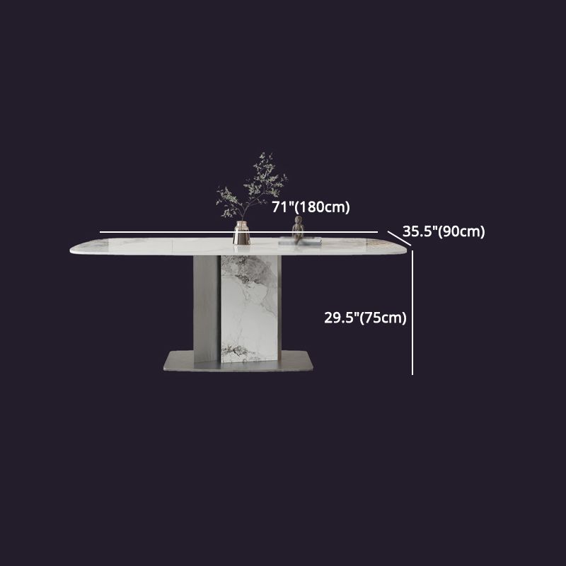 Designer Style Sintered Stone Top Dining Set E 1/2/3/5/7 Pieces Dining Table with Chairs Clearhalo 'Dining Room Sets' 'Dining Tables & Seating' 'dining_room_set' 'furn' 'furn_dining_room_set' 'Furniture' 'furniture_dining_room_set' 'Kitchen & Dining Furniture' 1200x1200_033a8e90-d5c0-4ebe-add8-b4ad5855d9f0
