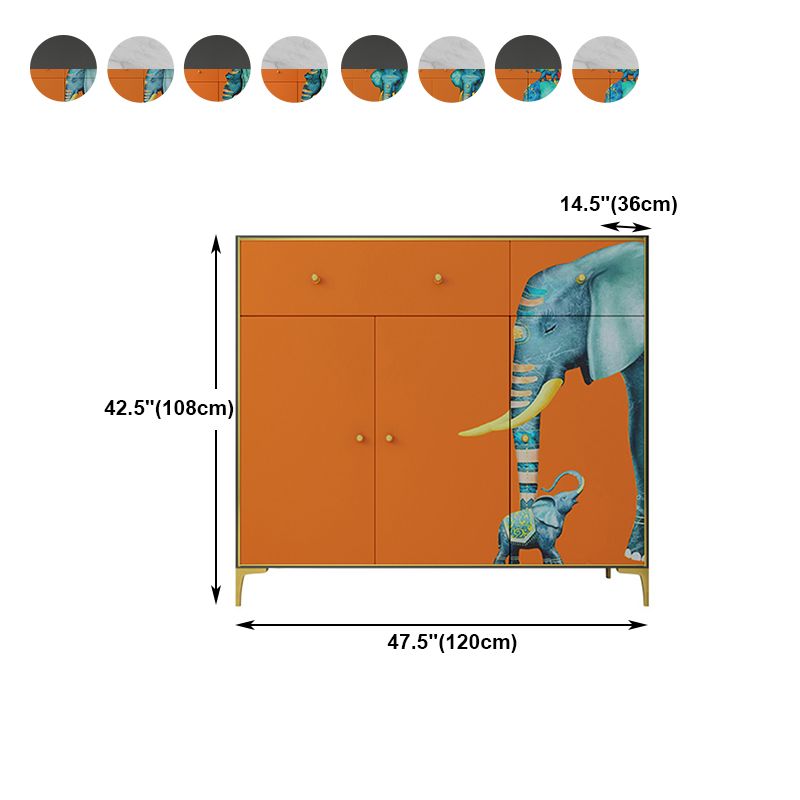 2-Drawer Engineered Wood Sideboard Glam 47.2"L Stone Countertop Credenza for Living Room Clearhalo 'buffet_sideboard' 'Buffets & Sideboards' 'furn' 'furn_buffet_sideboard' 'Furniture' 'furniture_buffet_sideboard' 'Kitchen & Dining Furniture' 1200x1200_033b4291-afe7-4a50-9acb-b0efdbed3d6e