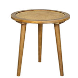 French Rustic Round Rattan Top Side Table 3 Legs Wooden End Table Clearhalo 'Coffee & Accent Tables' 'End & Side Tables' 'end_side_tables' 'furn' 'furn_end_side_tables' 'Furniture' 'Living Room Furniture' 1200x1200_033b4482-ffbf-4f9b-ac61-bb82c78ddafc