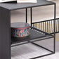 Ensemble de Table basse gigogne carrée, cadre en métal, Table de Cocktail basse avec étagère