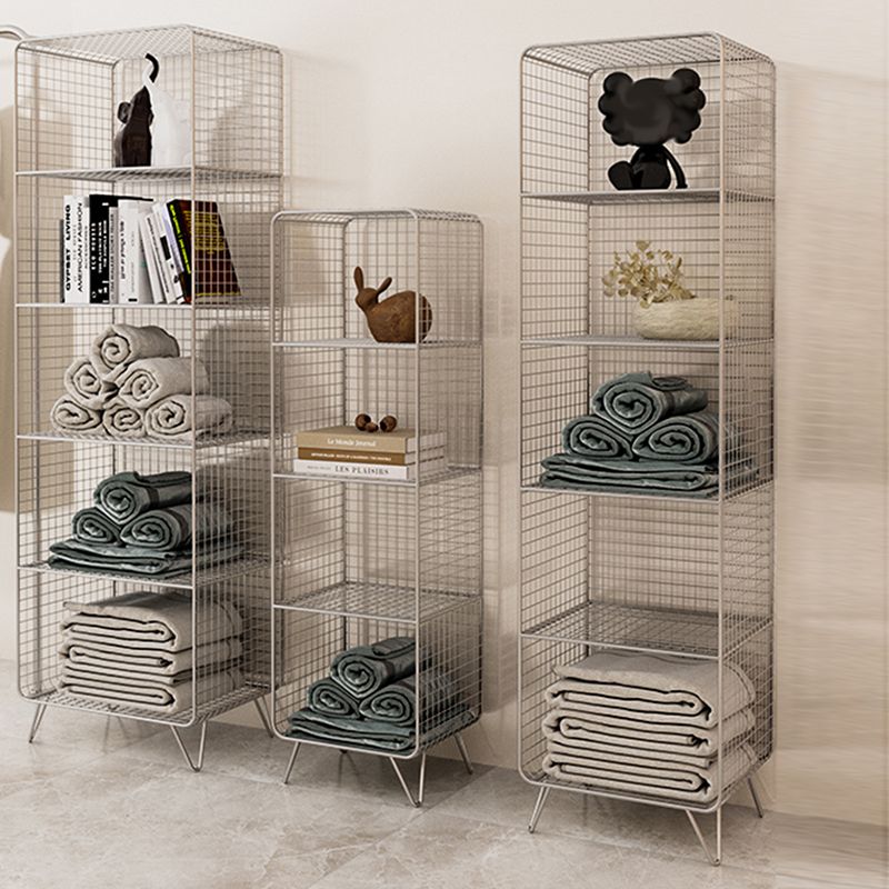 Metal Closed Back Standard Bookshelf Modern Style Bookcase with Shelves Clearhalo 'Bookcases' 'furn' 'furn_bookcases' 'Furniture' 'Office Furniture' 1200x1200_033dcbf8-9092-4e89-ad48-1234b6832af8