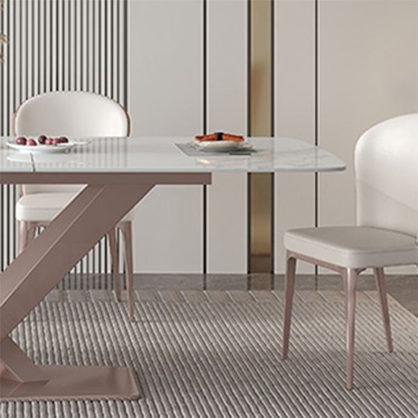 Extendable Sintered Stone Dining Set Rectangle 1/4/5/7 Pieces Kitchen Table with Chairs Clearhalo 'Dining Room Sets' 'Dining Tables & Seating' 'dining_room_set' 'furn' 'furn_dining_room_set' 'Furniture' 'furniture_dining_room_set' 'Kitchen & Dining Furniture' 1200x1200_0340bf39-6bb3-47aa-bf2b-cff2e2f87a88