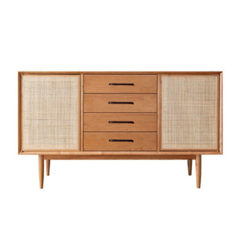 Mobile sideboard della porta della rattan contemporanea con archiviazione per uso domestico