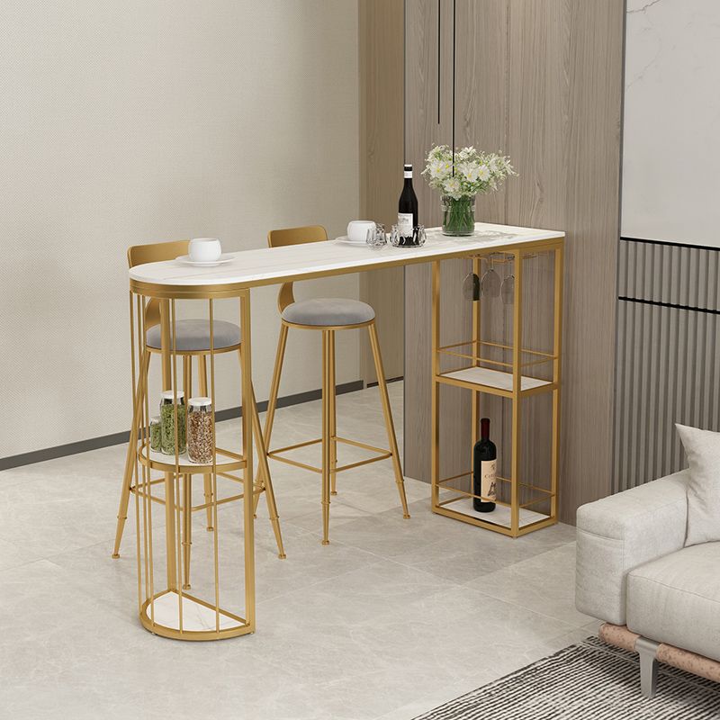 Set tavolo e sgabelli da bar ovale Glam 1/2/3 pezzi Set tavolo bar pub