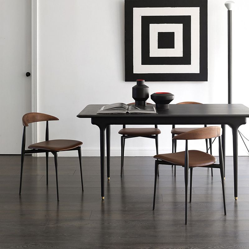 Seitstuhl für industriellen Stil offener Stapel -Esszimmerstuhl offener Rücken