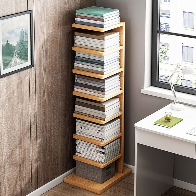 Scaffale di libri di legno di libreria geometrica contemporanea 11,8 "di larghezza