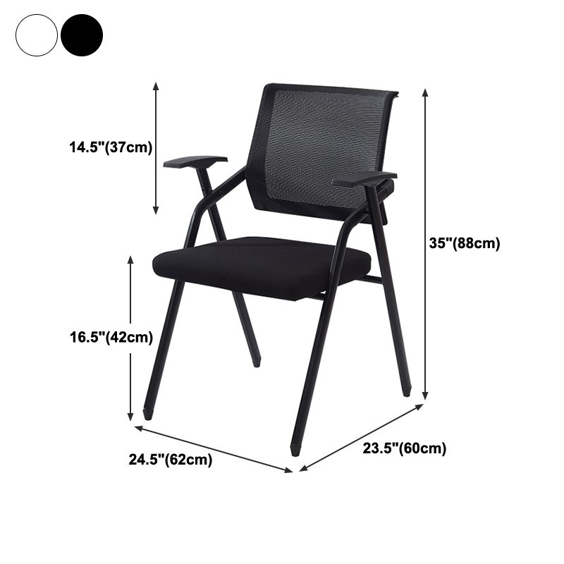 Mid Back Mesh Conference Chair Modern Fixed Arms Office Chair for Home Office Clearhalo 'furn' 'furn_office_chair' 'Furniture' 'Office Chairs' 'Office Furniture' 'office_chair' 1200x1200_0346ff7b-08e6-49be-b4fb-b4e105391bf2