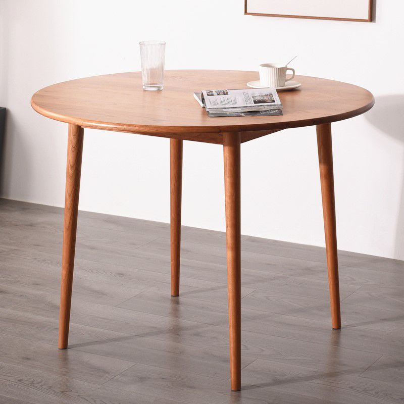 Round Furniture Contemporary Style Solid Wood Dining Room Collection with 4 Legs Clearhalo 'Dining Tables & Seating' 'Dining Tables' 'dining_table' 'furn' 'furn_dining_table' 'Furniture' 'furniture_dining_table' 'Kitchen & Dining Furniture' 'kitchen' 'kitchen_dining_table' 1200x1200_034ac4a9-bc8f-42fd-a7ac-fac9e0b35f86