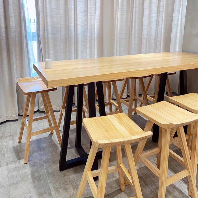 1/2/4/11 Pieces Pub Dining Set Industrial Solid Wood Table and Stool Set for Shop Clearhalo 'Bar Furniture' 'furn' 'furn_home_bar_bar_sets' 'Furniture' 'Home Bars & Bar Sets' 'home_bar_bar_sets' 'Kitchen & Dining Furniture' 1200x1200_034ada0c-bd18-43cb-bdce-f7fdd349224e