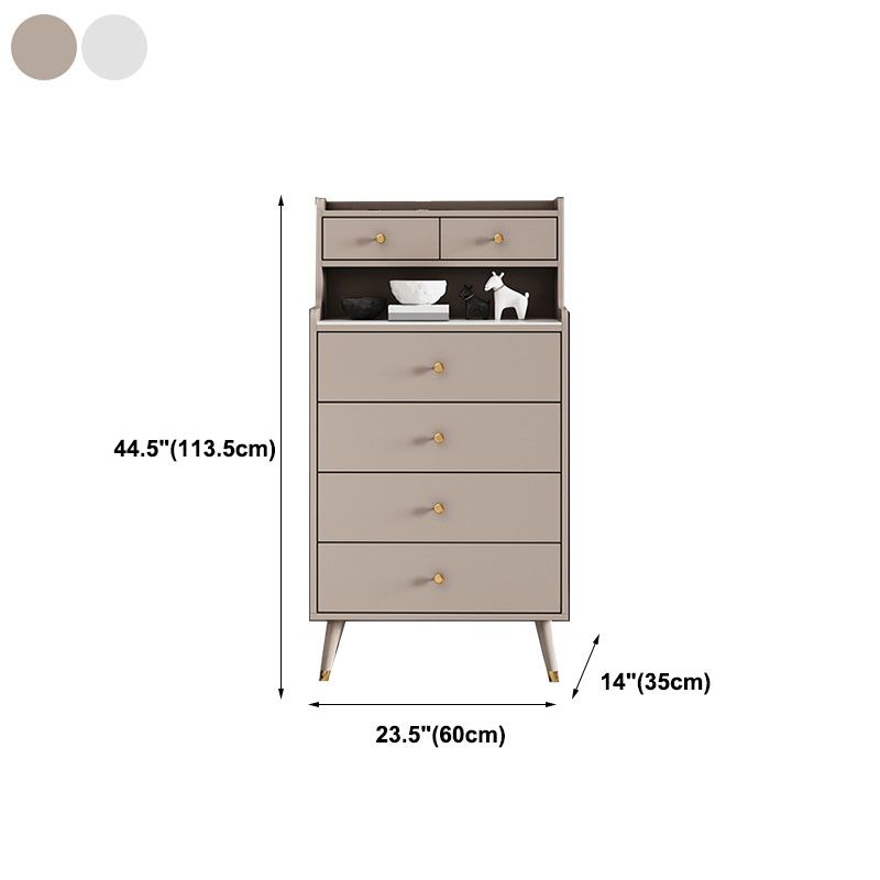 Contemporary Stone Top Dresser Vertical Storage Chest with Soft-Close Drawers for Bedroom