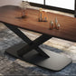 Metal Industrial Rectangle Dining Table Solid Wood Top Table with Pedestal Base Clearhalo ' dining_table' 'Dining Tables & Seating' 'Dining Tables' 'furn' 'furn_dining_table' 'Furniture' 'furniture_dining_table' 'Kitchen & Dining Furniture' 'kitchen&dining_furn' 'kitchen' 'kitchen_dining_table' 1200x1200_034b7946-ff76-442d-91fd-47982d15fbac