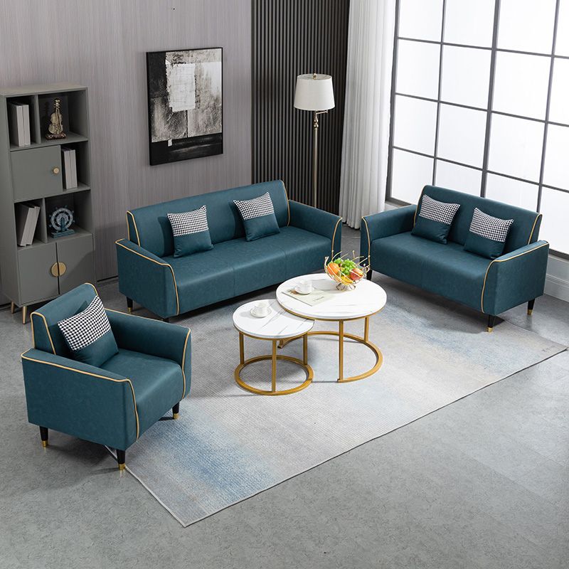 25.59" Wide Faux Leather Loveseat Square Arm Sofa for Living Room Clearhalo 'furn' 'furn_sofas' 'Furniture' 'Living Room Furniture' 'Sofa' 'sofas' 1200x1200_034b7b69-43ce-4292-8e79-c16ebb5fa6f2