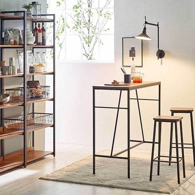 Contemporary Style Wood Rectangle Bar Stool Table for Living Room Clearhalo 'Bar Furniture' 'Bar Tables' 'bar_tables' 'furn' 'furn_bar_tables' 'Furniture' 'Kitchen & Dining Furniture' 1200x1200_034d191f-b030-4b55-9169-aaf38ab9ede1